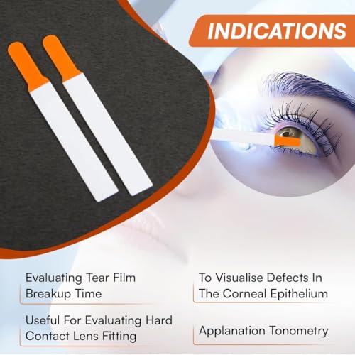 Ophthalmic Fluoro Touch Strips - 1200 Count with Peel-Open Packaging
