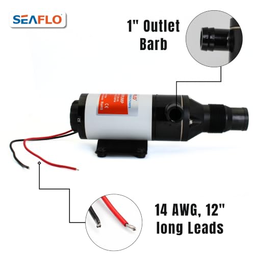 12V Marine Macerator Pump - Self-Priming, Anti-Clog, Heavy-Duty RV & Boat Waste Pump