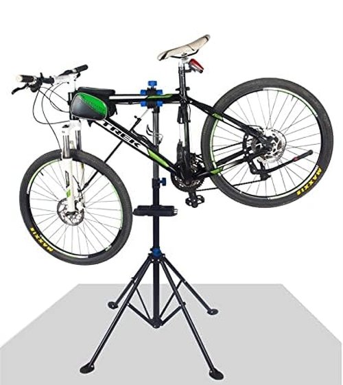 CROSS LAND Bike Repair Stand with Quick Release Bicycle Maintenance Rack Bike Workstand Height Adjustable and Portabl with Tool Tray Extensible Bike Repair Rack for Road & Mountain Bikes
