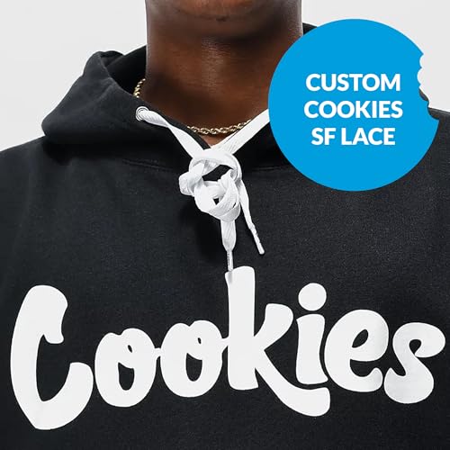 Cookies Logo Men's Pullover Hoodie - Large, Red & White