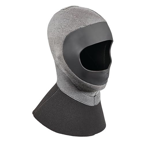Scubapro Everflex Bibbed 6/4mm Diving Hood - Black, Large-X-Large