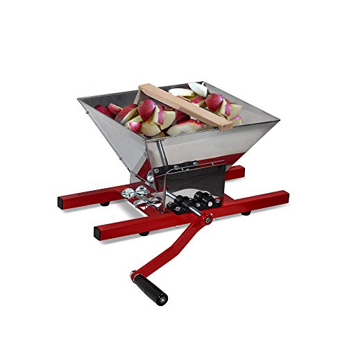 SQUEEZE master 7L Manual Fruit Apple Wine Crusher with Steel Hopper & Metal Teeth