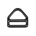 Heavy-Duty Steel Triangle D-Ring – Multipurpose Equipment Connector Ring, Black Finish (Black)
