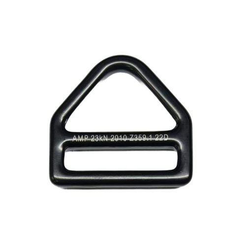 Heavy-Duty Steel Triangle D-Ring – Multipurpose Equipment Connector Ring, Black Finish (Black)
