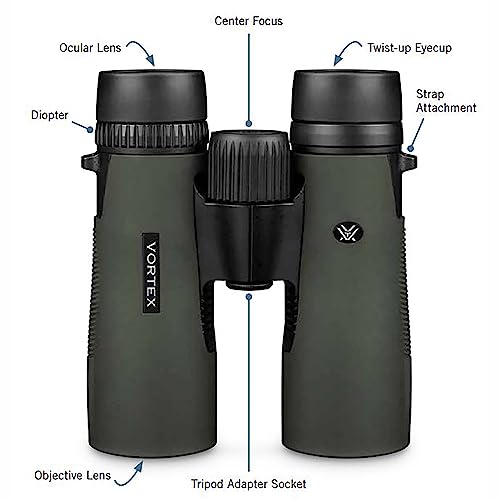 Vortex Diamondback HD 10x42 Green Binoculars - Waterproof & Shockproof
