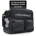 PowerNet Standard Baseball Bucket Bag with Wheels & Multiple Pockets — Holds 2 Buckets & Fits Launch F-Lite Pitching Machine