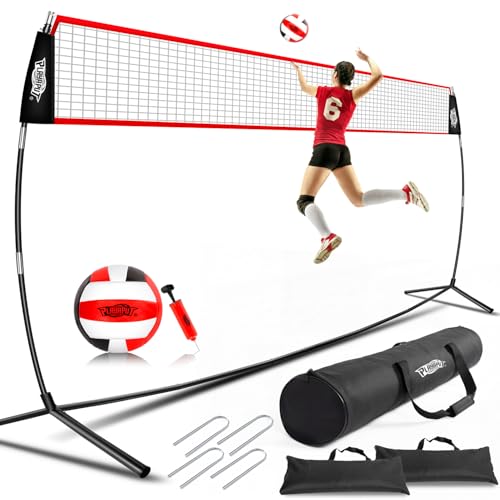 20ft Adjustable Volleyball Net for Indoor & Outdoor Training - Stable & Durable