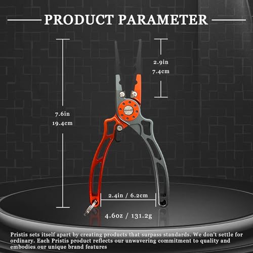 Fishing Pliers Multi-Function Split Ring Hook Remover & Cutting Tool