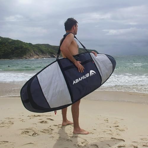 Surfboard Travel Bag 6'0-10'0 Foam Padded Cover with Gear Pocket