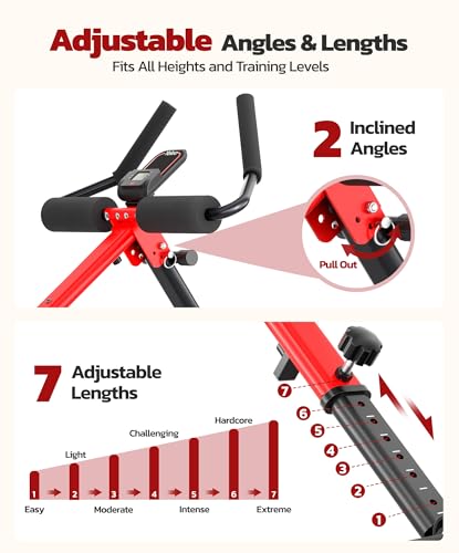 Yoleo Ab Machine for Home 2-in-1 Adjustable Ab Trainer V1.0 with Foam