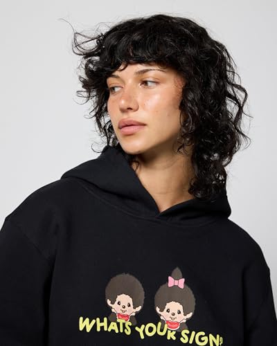 Samii Ryan Women's Monchhichi Zodiac Sign Hoodie Small Black