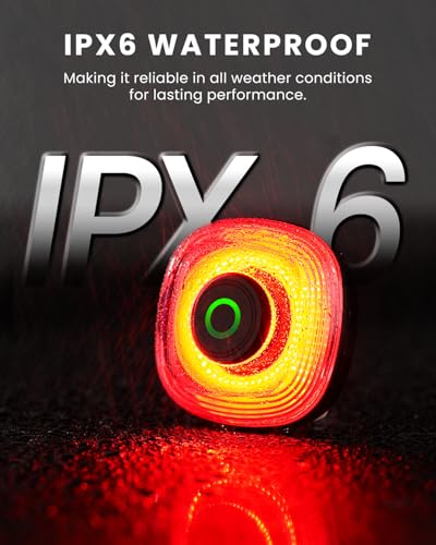2 Pack Magnetic Rear Bike Lights with USB-C Rechargeable & Sync Control - IPX6 Waterproof Safety Taillights for Cycling