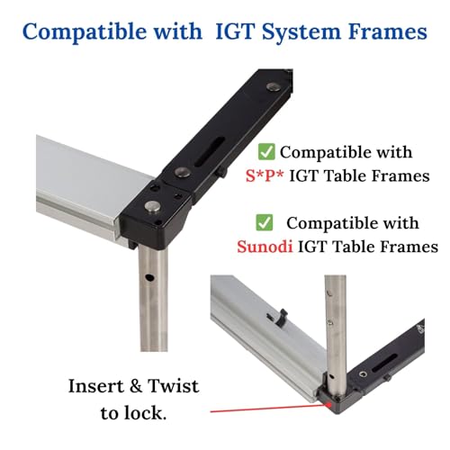 Adjustable Stainless Steel Camping Table Legs Set of 4 - Telescopic, Tool-Free Installation, Compatible with Most IGT Frames