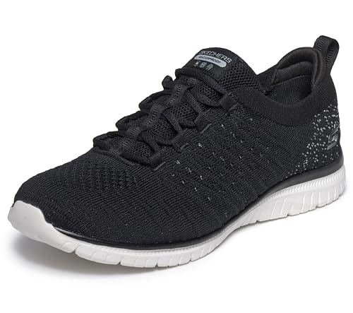 Skechers Women's Sport Active Waterproof Virtue Rainy Romance Shoes - Black & White, Size 6