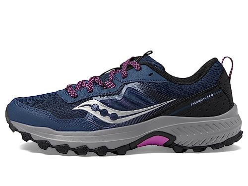 Saucony Women's Excursion TR16 GTX Trail Running Shoes Navy Razzle 9