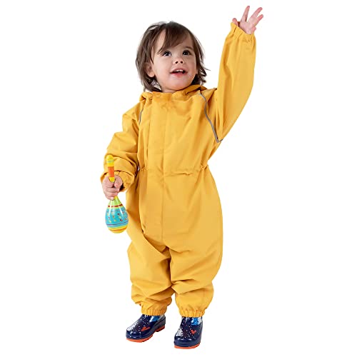 JAN & JUL Toddler Rain Play Suit Thin-Liner Yellow 2T Waterproof Outerwear