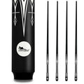 Fiberglass Pool Cues 58 Inch, 21oz, 4-Pack, Red/White, White Variation