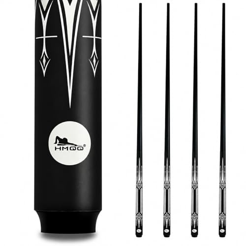 Fiberglass Pool Cues 58 Inch, 21oz, 4-Pack, Red/White, White Variation