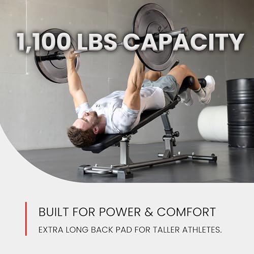 FF Finer Form Black Semi-Commercial Decline & Flat Weight Bench for Home Gym