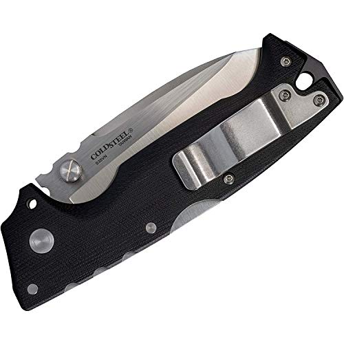 Black Drop Point Folding Knife - Tactical 3.5" S35VN Steel Blade & G-10 Handle