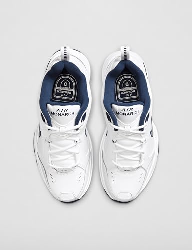 Nike Men's Air Monarch IV Cross Trainer 11X-Wide White Silver