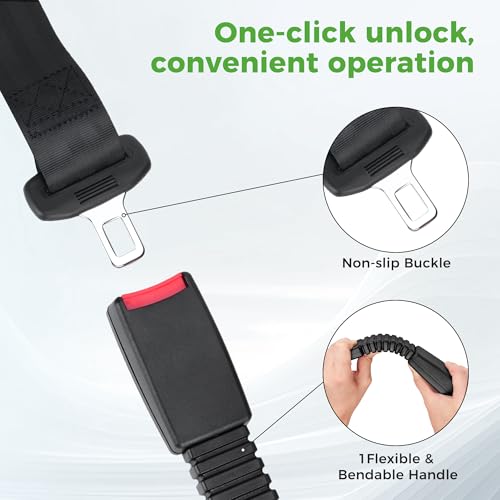 10L0L 42-Inch Retractable 2-Point Golf Cart Seat Belts Kit for EZGO, Yamaha, Club Car