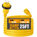 25FT Marine Shore Power Adapter Cord 30 Amp to 15 Amp Locking