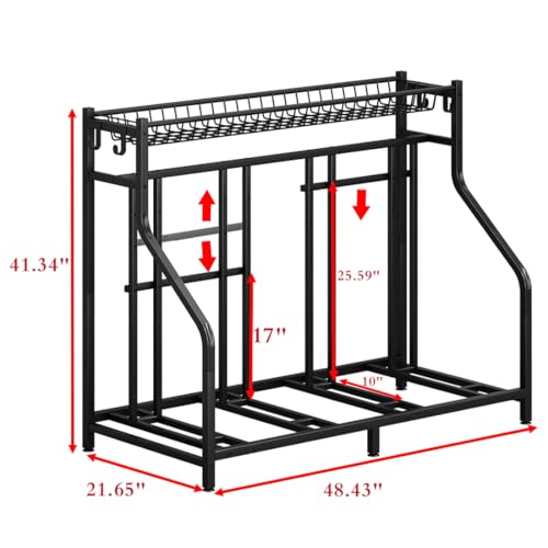 YIZAIJIA 4 Bike Stand Garage Bike Rack Storage Organizer Adjustable Space Saver