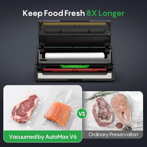 FRESKO Food Vacuum Sealer with Automatic Detection & Large Silver
