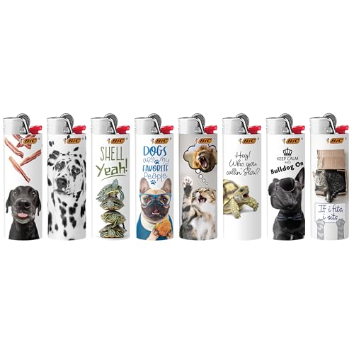 BIC Animal Lover Series Maxi Pocket Lighters - Pack of 50, Child-Resistant