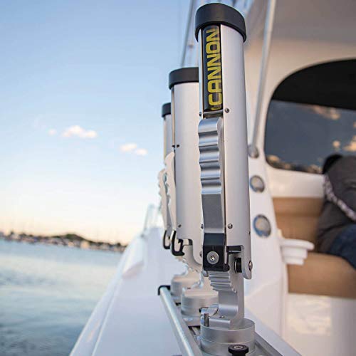 Cannon Dual-Axis Rod Holder with Quick Release & 360° Rotation - Silver, One Size