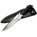 Jack Krauser Replica Knife - Handmade 5160 Spring Steel Tactical & Hunting Knife with Micarta Handle & Leather Sheath