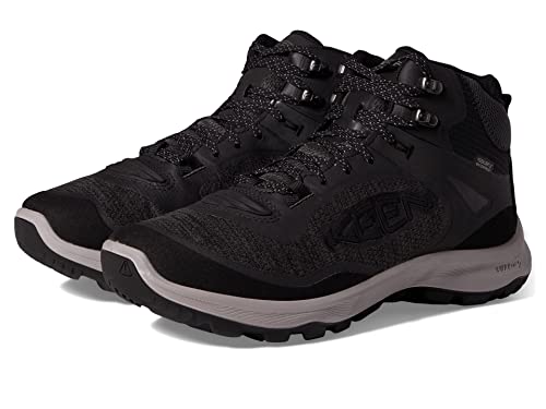 KEEN Terradora Flex Mid Waterproof Hiking Boots - 7.5 Black & Steel Grey