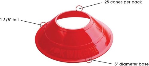 Kwik Goal Mini Disc Cones - Set of 25 Durable Training Cones for Sports and Games