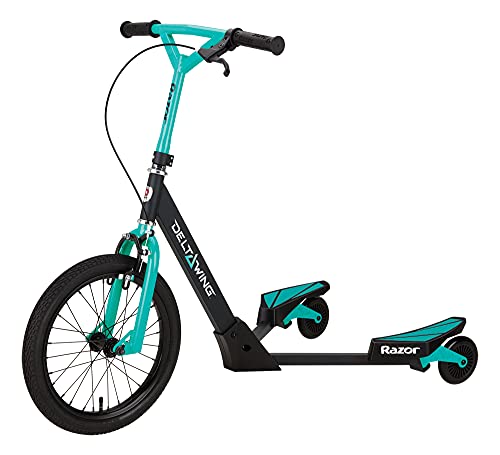 Razor DeltaWing Three-Wheel Scooter - Black & Mint Green, One Size