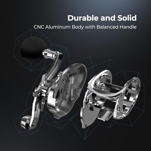 Piscifun Alinox 300 Baitcasting Reel - Right Hand, Black, 33LB Drag