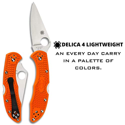 Spyderco Delica 4 Lightweight Folding Pocket Knife VG-10 Steel - PlainEdge