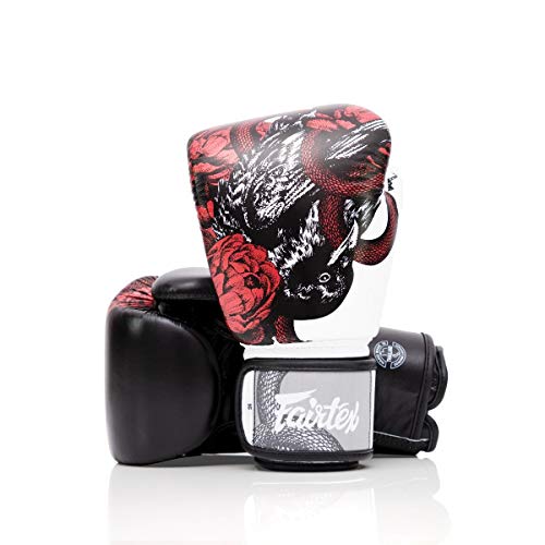 Fairtex 16 oz Limited Edition Boxing Gloves - Full-Grain Leather, Adjustable Fit, Unique Artwork