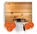CALI KIWI PROS Elite Mini Basketball Hoop & Ball Set with Natural/Black Rim, Wall Mount, Indoor, Cedar Backboard, Includes 9” Hoop & 5 Mini Balls