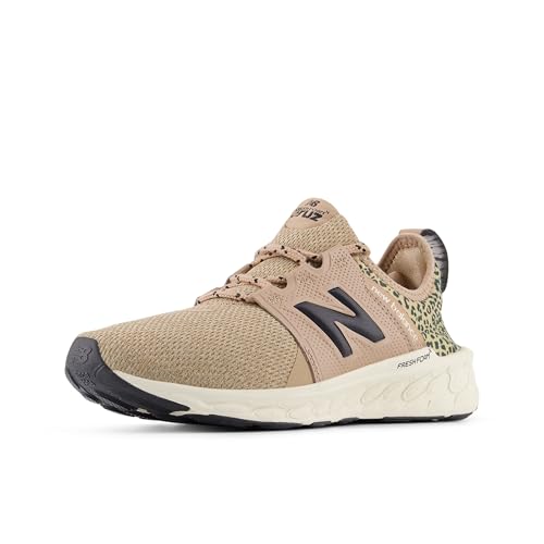 New Balance Women's Fresh Foam X Cruz Artisan V3 Flat Taupe Black Sneakers - Comfortable Stylish Shoe