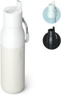 LARQ Bottle Flip Top 17 oz - Insulated Stainless Steel Water Bottle With Straw | BPA Free | Keeps Drinks Cold for 24 Hours | Granite White