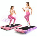 Pink Under Desk Treadmill with Incline and Vibration Plate for Women