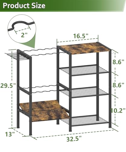 Pool Stick Holder for 10 Cues Floor Stand with 4-Tier Storage Shelf - Black - Variation of THIS listing