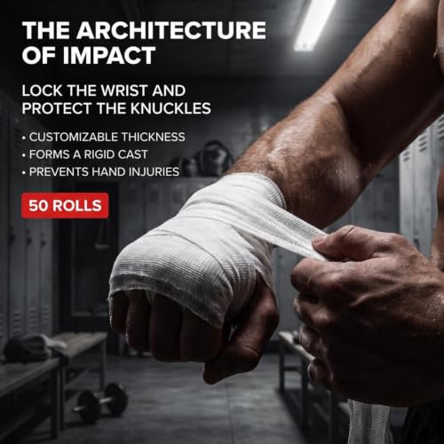Boxing Hand Wrap Gauze 50 Roll Bulk - Professional Fight-Grade Wraps