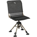 Black 360° Silent Swivel Hunting Chair - Armless Folding Adjustable Height