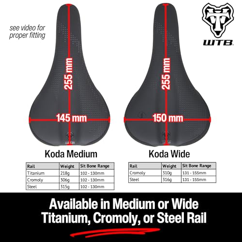 WTB Koda Mountain Bike Saddle Steel Medium - Gravel, Trail & Bikepacking