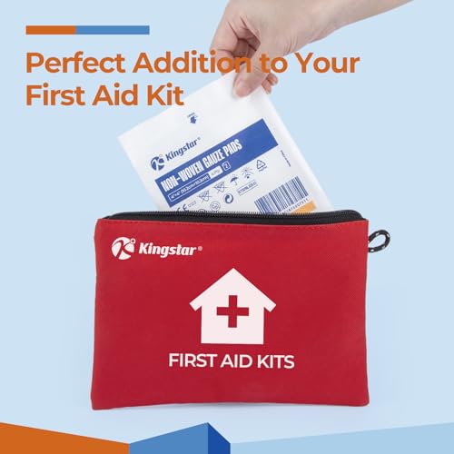 Kingstar Sterile Nonwoven Gauze Pads 4x4 Inches Pack of 120 - Medical First Aid