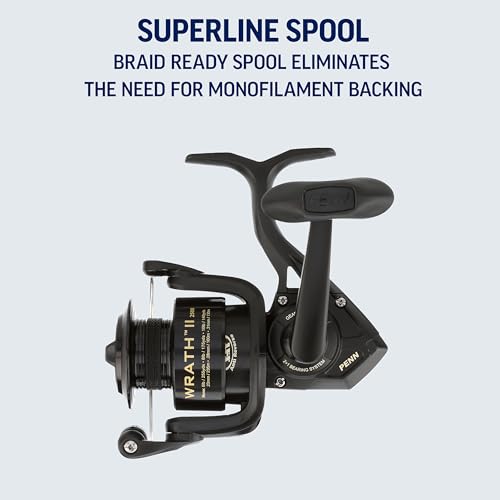 Penn Wrath II Spinning Fishing Reel - 8000 Model, Corrosion-Resistant, 25lb Max Drag