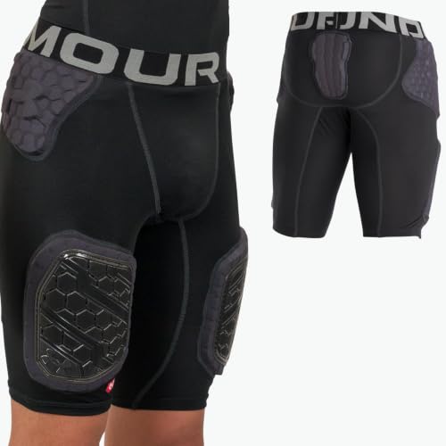Under Armour Gameday Pro Youth Football Girdle Black Large Padded Compression Shorts