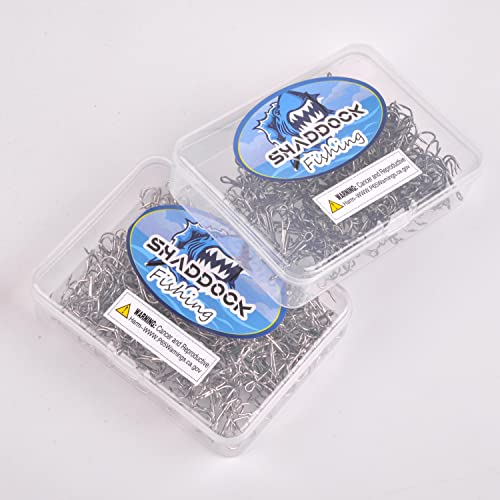 Black 100PCS Shaddock Fishing Short Shank Treble Hooks for Saltwater & Freshwater
